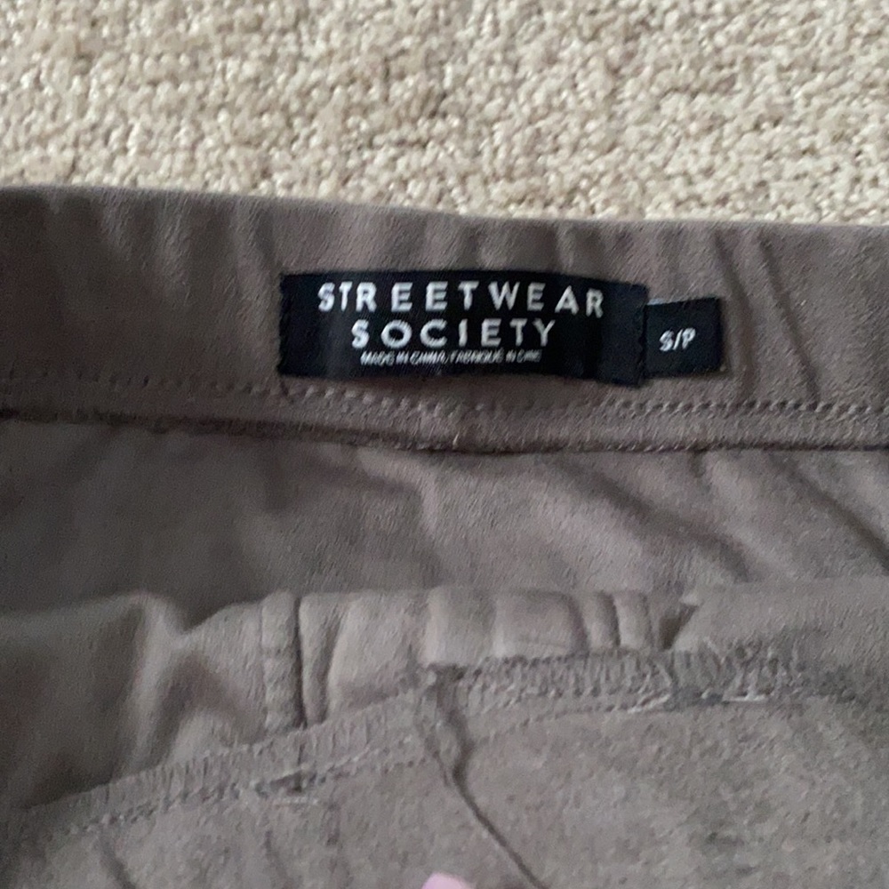 Grey Suede Mini Skirt - Picture 2 of 4